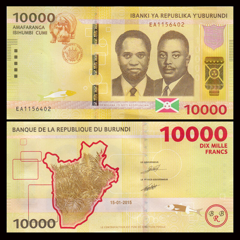 Burundi 10000 Issue 2015 World Banknote Collection Issue Unique and Rare
