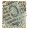 East India Postage Stamp of Victoria Queen (AD 1878) - Blue-Green Colour 4 Annas - Gibbson Ty.71 - U
