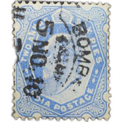 Postal Stamp of Edward VII 2 Annas 6 Pies Blue Colour Used Condition as per Image.