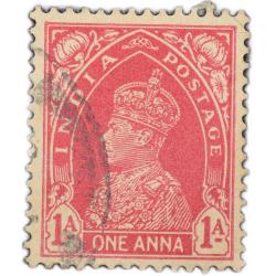 Postal Stamp of George VI 1 Anna Red Colour - Used Condition as per Image.