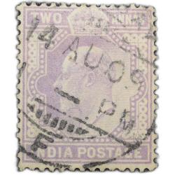 Postage Stamp of Edward VII Violet Colour 2 Annad Used Condition as per Image.