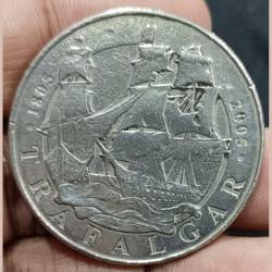 England 🇬🇧 5 Pound 2002 (Trafalgar 1805-2005) big size Coin " Weight 28:28 Gram. Diameter 38.61 # sku 567
