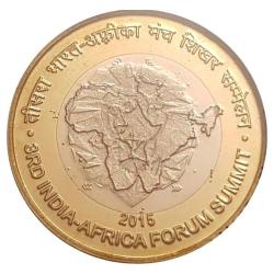 Ten Rs 3 Rd India Africa Forum Summit 2015 Mumbai Mint Gem Bunc Condition pkt RBI Sealed Packed