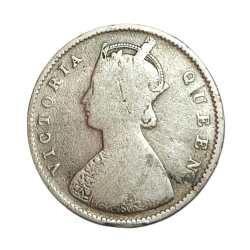 Alternative view of British India Silver 1/2 Rupee Year 1862 QUEEN VICTORIA **SCARE** Collectable Grade.