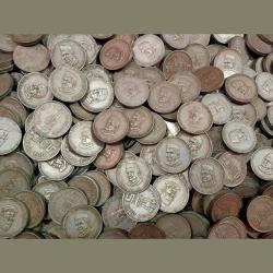 5 Rs Cu/Ni LAL BAHADUR SHASTRI Single CALCUTTA Mint Lot 25 Coins *SCARE* Collectable Grades.
