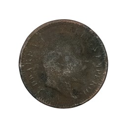 Alternative view of 1/2 Pice 1903 of Edward VII British India Copper Coin #NH0728