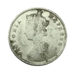 Alternative view of Half Rupee 1899 Bombay Mint of Victoria Empress High Collectible British India Silver Coin #NH0990