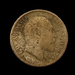 Alternative view of Rare 1/12 Anna 1908 Coin of Edward Vii King Emperor British India Bonze Coin #NH1267