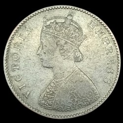 Alternative view of Extremely Rare Half Rupee 1898 Coin of Victoria Empress british India Silver Coin #NH1444