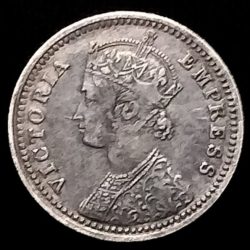 Alternative view of 1/4 Rupee 1878 VICTORIA EMPRESS