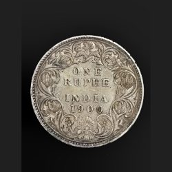 One Rupee VICTORIA EMPRESS 1900 BOMBAY MINT