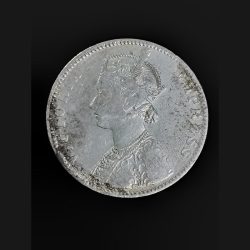 Alternative view of One Rupee 1893 VICTORIA EMPRESS B mint Mark In Good Condition