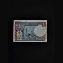 Alternative view of One Rupee 1981 signature by R.N MALHOTRA WITH Fancy No 786 And Reverse 786 GEM UNC