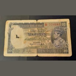 J B Taylor signature rs 10 very rare not British India period George 6th period Reserve Bank of Ind