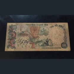 Alternative view of Rs 100 extremely rare note M. Narsiham Agriculture isse EXCELLENT Condition.as image