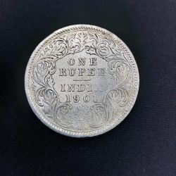 ONE RUPEE 1901 VICTORIA EMPRESS CALCUTTA MINT