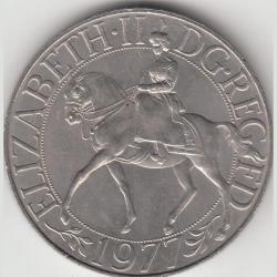 United Kingdom 25 New Pence 1977 Silver Jubilee Copper Nickel 38 mm UNC Coin