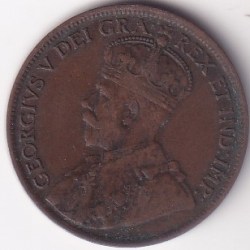 Alternative view of Canada 1 Cent 1919 Copper Coin