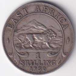 East Africa 1 Shilling 1950 Copper Nickel 27.8mm Coin