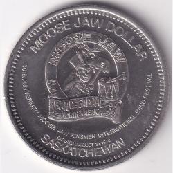 Alternative view of Canada 1979 Moose Jaw Dollar Nickel 33 mm UNC Trade Token