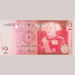 Tonga 2 Paanga 2008 Unc Note