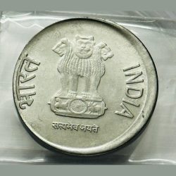 Alternative view of 2 Rs 2011 Error Coin UNC RARE