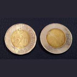 Alternative view of 20 Rupees New Latest Issue Both Sides BLANK Error No Print at all ***RARE SEEN*** UNC Grade. Comparison with Normal Coin just for Understanding.