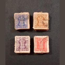 INDIA 30 Paisa 50 Paisa 100 Paisa 200 Paisa Indian POSTAL Service Total Lot 100×4= 400 Stamps. Used Conditions.