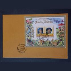 GREAT BRITAIN VIRGIN ISLANDS FIRST DAY OF ISSUE 18th December 1985 On Birthday Of Mother QUEEN ELIZABETH Big Size Envelope. Unused Condition.