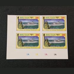 BHUTAN Special BLOCK OF 4 STAMPS On LEONARD DA VINCI in Unused Conditions.