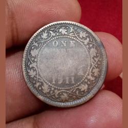 British India One Quarter Anna KEY DATE 1911 King GEORGE-V **RARE** Used Condition.