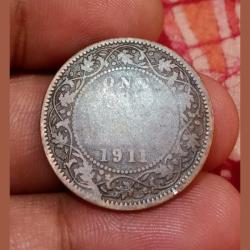 British India One Quarter Anna KEY DATE 1911 King GEORGE-V **RARE** Collectable Grade.