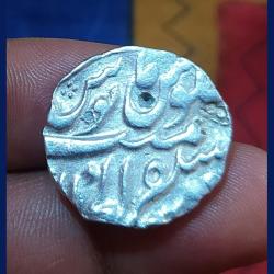 Alternative view of SHAH ALAM-II Silver Rupee COUPLET "Mustak-al-Khilifa "AKBARABAD Mint **SCARE** Collectable Grade.
