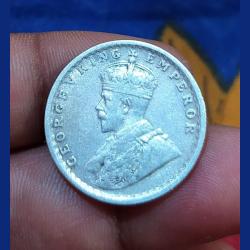 Alternative view of British India Silver 1/2 Rupee Year 1929 King GEORGE-V **SCARE** Collectable Grade.