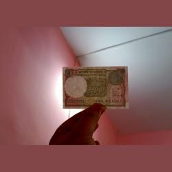 One Rupee New First Year 1915 INVERTED+SHIFTED WATERMARK Error **RARE** UNC Grade