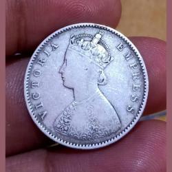 Alternative view of British India Silver 1/2 Rupee Year 1899 VICTORIA EMPRESS **VERY SCARE** Collectable Grade.