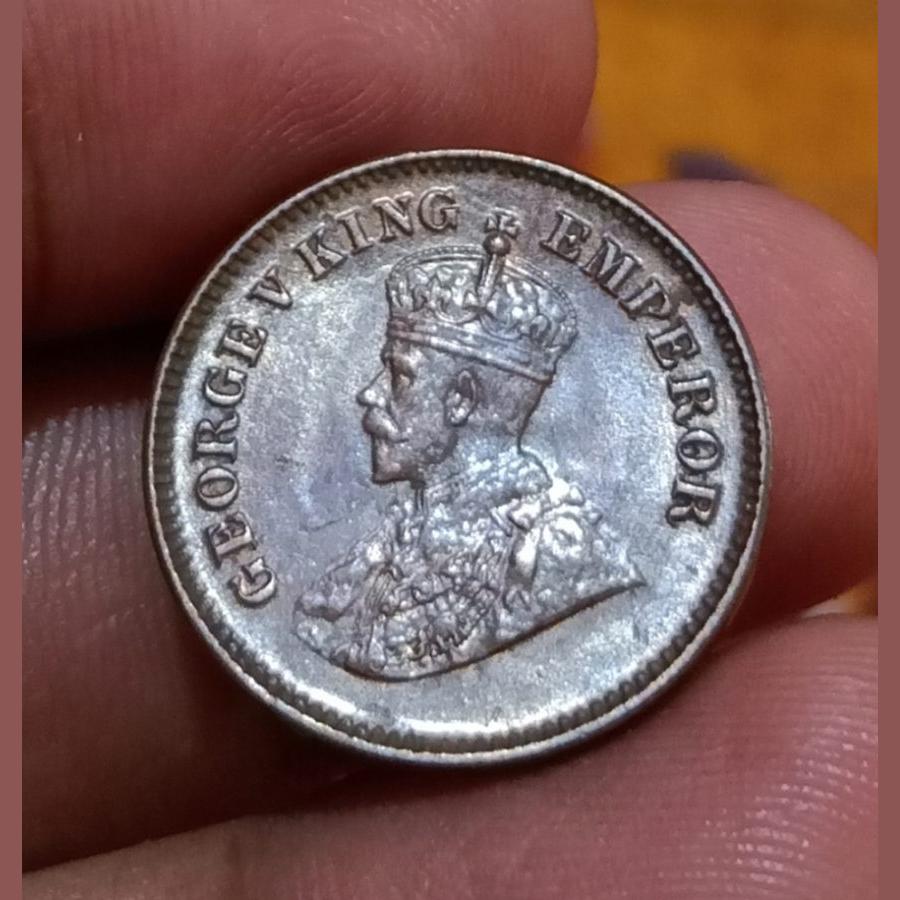 British India 1/2 PICE Year 1925 KEY DATE King GEORGE-V **RARE** High Collectable Grade with Complete Detailings. - Image 2