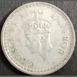 Alternative view of 1944, George six, 1/4 Ruppes, British India coin 🪙