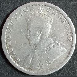 Alternative view of 1921, George fifth Half Rupees. British india full silver coin. (4136)