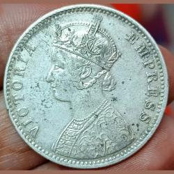 Alternative view of 1901, Victoria One Rupees silver Coin 🪙British India, 100% Original Item(#sku 1109)