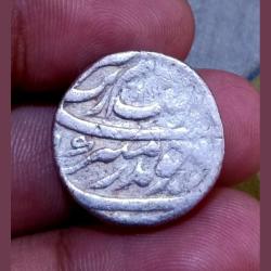 Alternative view of MUGHAL EMPIRE Emperor AURANGZEB Silver Rupee. Dated RY-11 **SCARE** Collectable Grade.
