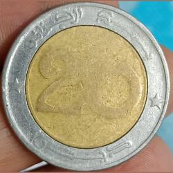 Alternative view of Algeria,20 Dinars , 1992 Bymatalic coin 🪙