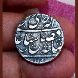 Alternative view of BENGAL PRESIDENCY Silver Rupee Hand Struck Dated RY-19 MURSHIDABAD Mint **SCARE** Collectable Grade.