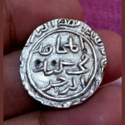 Alternative view of BENGAL SULTANATE Silver Tanka. Weight 10.9 Grams. Name of SIKANDAR BIN ILYAS, Mint- IQLIM MUAZZAMABAD **RARE Coinage** High Collectable Grade.