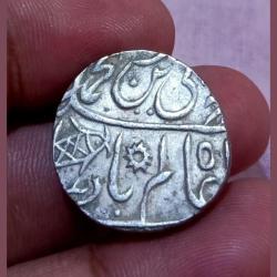 PRESIDENCY SHAH ALAM-II Silver FISH 🐟 Rupee RY- 49 AWADH BANARAS Mint **SARE** Collectable Grade.