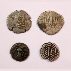 Ancient Silver Billion Coinage Lot of 4 Coins. Collectable Grades.