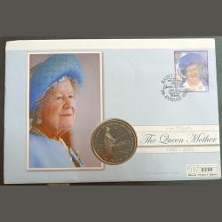 Gibraltar,One Crown 👑 2002(The life of Queen Elizabeth The Queen Mother) Weight 28.28 Gram, Diameter 38.61Grem,Unc With first day Cover Stams,Mint packing, Beautiful Set