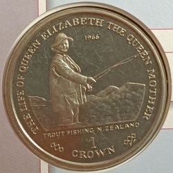 Alternative view of Gibraltar,One Crown 👑 2002(The life of Queen Elizabeth The Queen Mother) Weight 28.28 Gram, Diameter 38.61Grem,Unc With first day Cover Stams,Mint packing, Beautiful Set