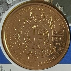 Alternative view of Samoi Sisifo One Dollar1992 (H.M.Queen Elizabeth ii Forthy Anniversary ofReign) Weight 28.28 Gram, Diameter 38.61Grem,Unc With first day Cover Stams,Mint packing, Beautiful Set