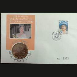 Isle of man,1990 One Crown (Queen Elizabath The Queen Mother) Weight 28.28 Gram, Diameter 38.61Grem,Unc With first day Cover Stams,Mint packing, Beautiful Set